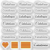 Katalanische Schrift, Katalonien/La Senyera Set Aufkleber (Vorderseite)