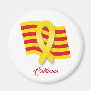 Katalanisches Band und Flagge Magnet