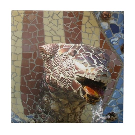 Katalanisches Wappen - Gaudi Mosaik-Fliese Fliese (Vorderseite)