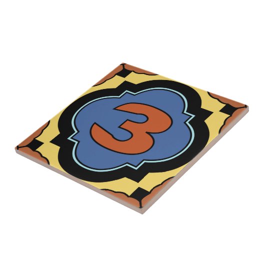 Katalina Island Number Address Tile 3 Fliese (Seite)