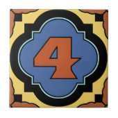 Katalina Island Number Address Tile 4 Fliese (Vorderseite)