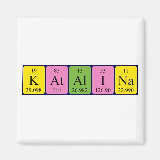 Katalina Magnet für den periodischen Tabellennamen (Vorne)