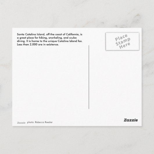 Katalina Postkarte (Rückseite)