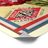 Katalog "Blume für Vintage Gartenarbeit" Poster (Ecke)