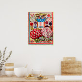 Katalog "Blume für Vintage Gartenarbeit" Poster (Küche)