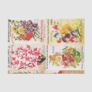 Katalog für Vintage Blume aus der Antike Seidenpapier