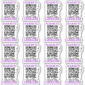 Katalog Lila QR Code für kleine Unternehmen kaufen Aufkleber (Vorderseite)