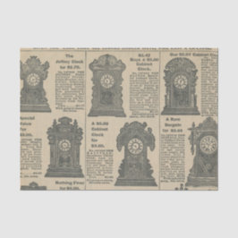 Katalogseite für alte modische Uhren Seidenpapier