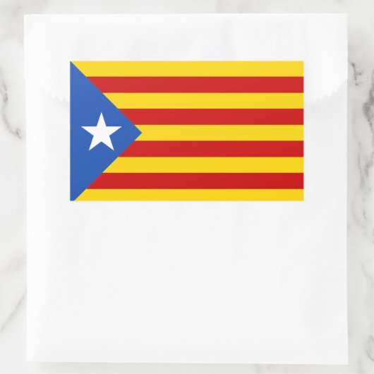 Katalonien Estrellada Flaggenaufkleber Rechteckiger Aufkleber (Tasche)