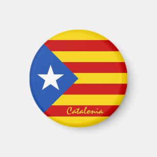 Katalonien Flag & Katalan - La Senyera Estelada Magnet