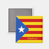 Katalonien Flag & Katalan - La Senyera Estelada Magnet (Vorderseite/Rückseite)