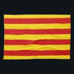 Katalonien Flag & Katalan - La Senyera mode Geschirrtuch<br><div class="desc">Küchentücher: Katalonien & Katalanische Flagge "offizielle Version" = La Senyera - Liebe mein Land,  Mode,  Reisen,  Urlaub,  Nationalpatrioten / Sportfans</div>