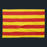 Katalonien Flag & Katalan - La Senyera mode Geschirrtuch<br><div class="desc">Küchentücher: Katalonien & Katalanische Flagge "offizielle Version" = La Senyera - Liebe mein Land,  Mode,  Reisen,  Urlaub,  Nationalpatrioten / Sportfans</div>