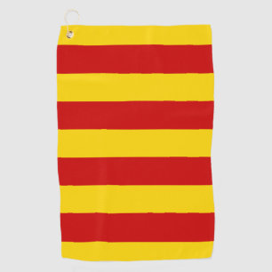 Katalonien Flag & Katalan - La Senyera mode Golfhandtuch