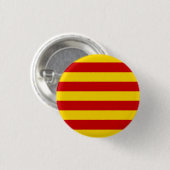 Katalonien Flag & Katalan - La Senyera Modeerschei Button (Vorne & Hinten)