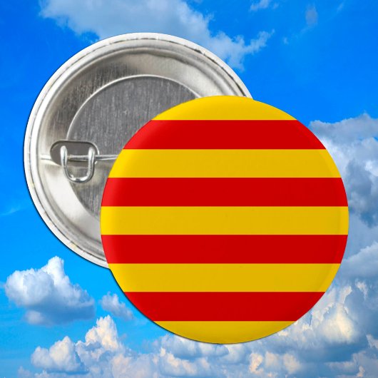 Katalonien Flag & Katalan - La Senyera Modeerschei Button