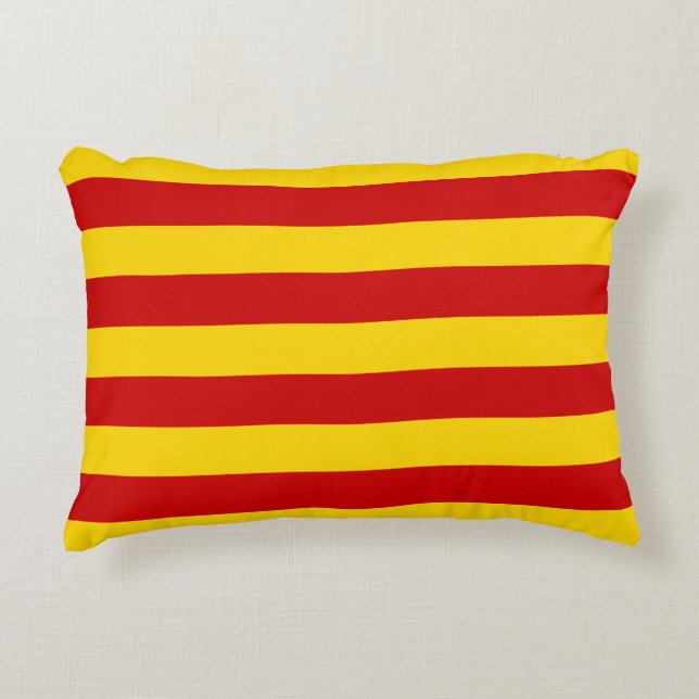 Katalonien Flag & Katalan - La Senyera Modeerschei Dekokissen (Vorderseite)