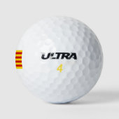 Katalonien-Flagge Golfball (Logo)