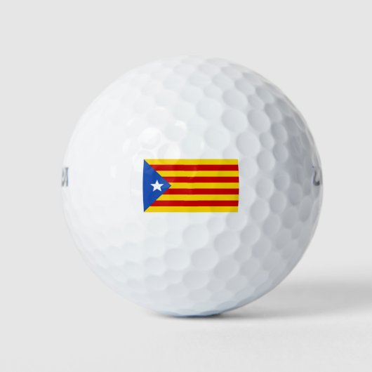 Katalonien-Flagge Golfball (Vorderseite)