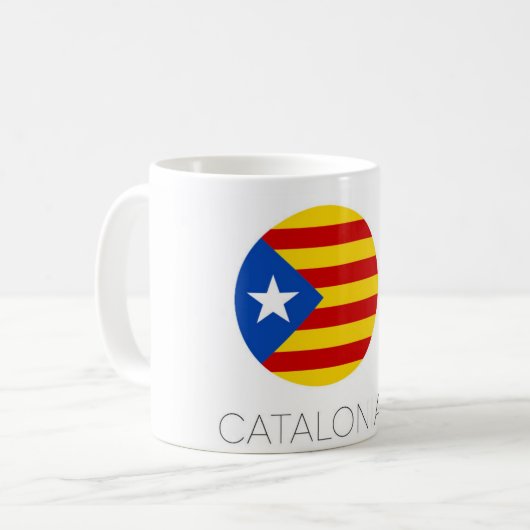Katalonien-Flagge-Kaffeetasse Kaffeetasse (Vorderseite Links)