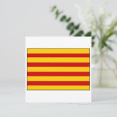 Katalonien - Flagge Spanien Einladung (Stehend Vorderseite)