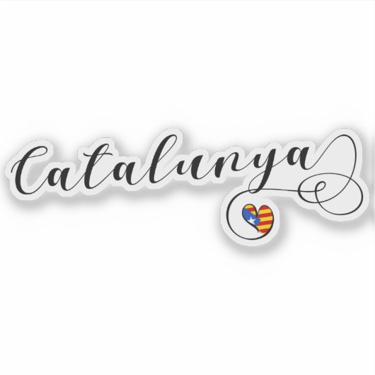 Katalonien Katalonien - Independence Herzenflagge Aufkleber (Vorderseite)