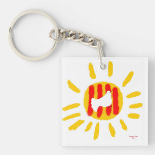 Katalonien Sonne ,Patriotisches Symbol, Katalonien Schlüsselanhänger