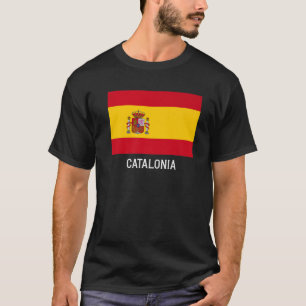Katalonien Spanien Flaggenemblem Escudo Bandera Wa T-Shirt