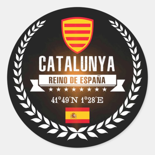 Katalunya Runder Aufkleber (Vorderseite)