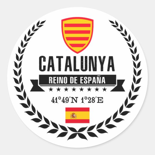 Katalunya Runder Aufkleber (Vorderseite)