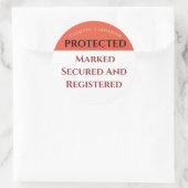 Katalytischer Konverter Geschützt, Textaufkleber b Runder Aufkleber (Tasche)