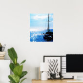 Katamaran in den schönen Gewässern von Dominica Poster (Heimbüro)