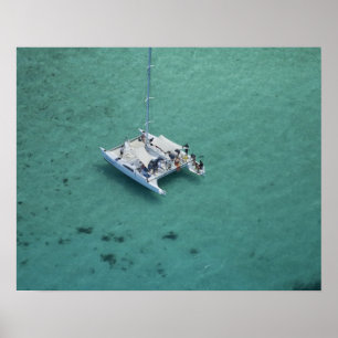 Katamaran, Mamanuca-Inseln, Fidschi, Südpazifik Poster