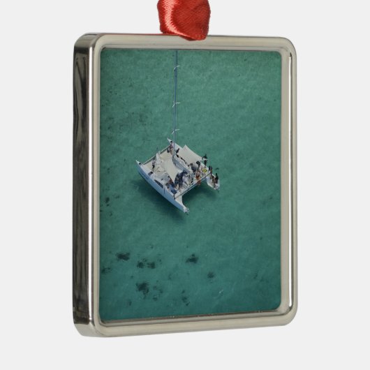 Katamaran, Mamanuca-Inseln, Fidschi, Südpazifik Silbernes Ornament (Rechts)