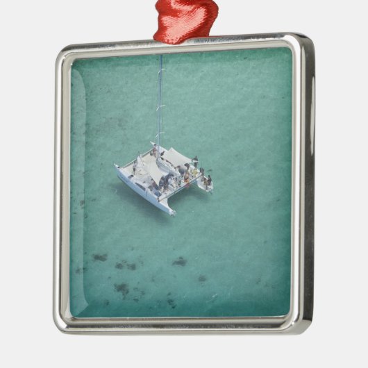 Katamaran, Mamanuca-Inseln, Fidschi, Südpazifik Silbernes Ornament (Links)