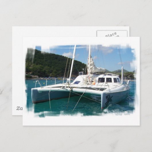 Katamaran Postkarte (Vorne/Hinten)