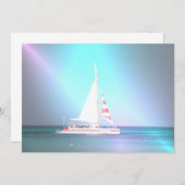 Katamaran Sailboat Einladung (Vorne/Hinten)