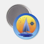 Katamaran Sailing Magnet (Vorderseite/Rückseite)