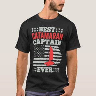 Katamaran-Segeln Kapitän Matrose Bester Katamaran T-Shirt