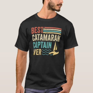 Katamaran-Segeln Kapitän Matrose Bester Katamaran T-Shirt