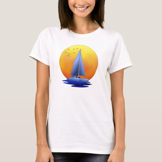 Katamaran-Segeln T-Shirt (Vorderseite)