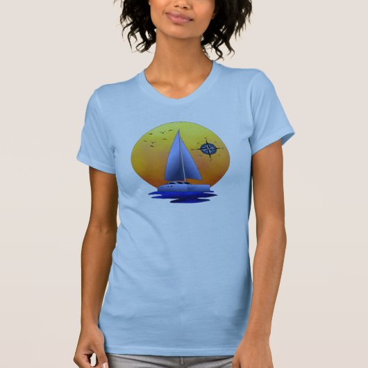 Katamaran-Segeln T-Shirt (Vorderseite)