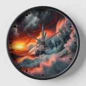 Katamaran segelt in aufbrausender See Uhr (Vorderseite)