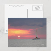 Katamaran Sunset Postcard Postkarte (Vorne/Hinten)