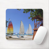 Katamaran und Leibwächter-Stand auf Strand Mousepad (Mit Mouse)
