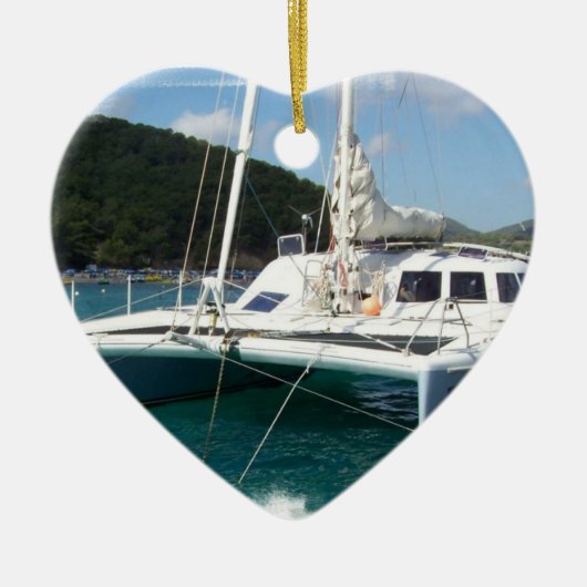 Katamaran-Verzierungen Keramik Ornament (Vorne)