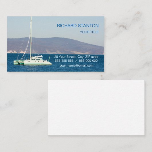 Katamaran Visitenkarte (Vorne/Hinten)