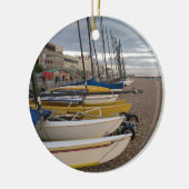 Katamarane am Strand Keramik Ornament (Links)