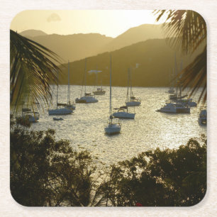 Katamarane und Segelboote Rechteckiger Pappuntersetzer