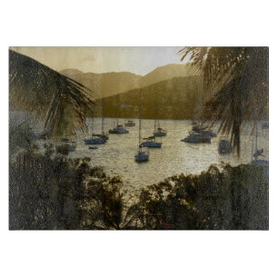 Katamarane und Segelboote Schneidebrett